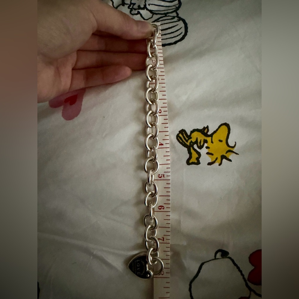 Tiffany & Co. approx 8” return to love lock bracelet in sterling silver - Picture 8 of 9